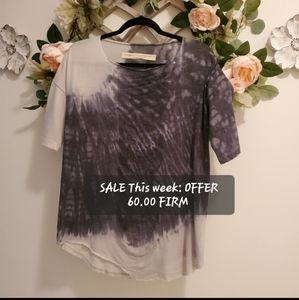 RAQUEL ALLEGRA SHEER intentionally DISTRESSED TEE size 2/L
